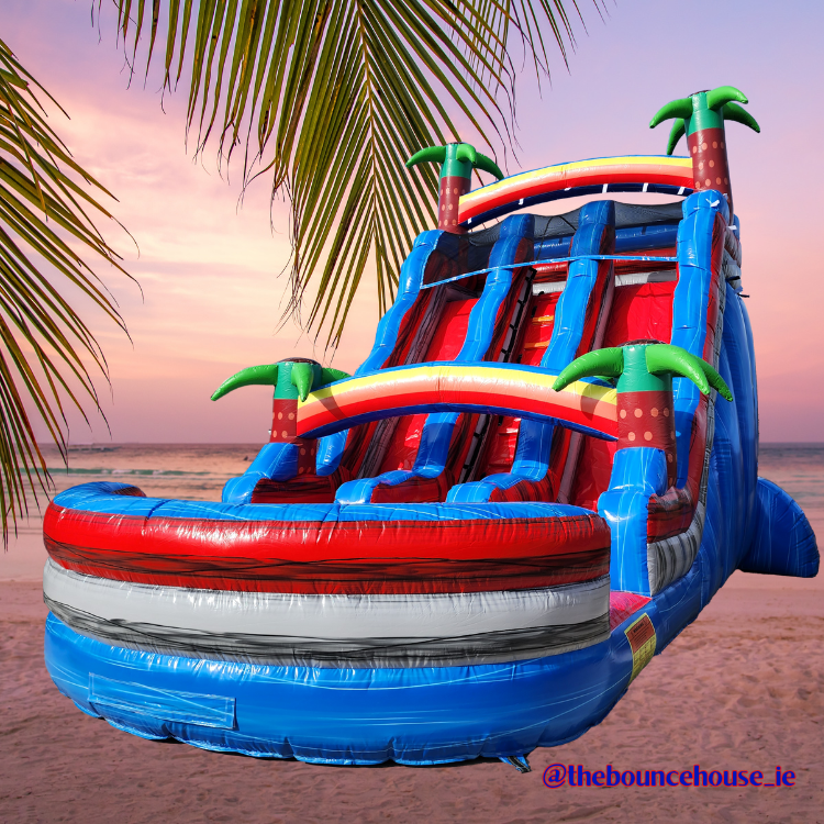 20ft Dual Lane Tropical Waterslide