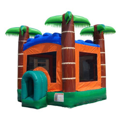 tropical bounce house 13 front left view 1736299558 Tropical Bounce House