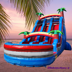 20ft Dual Lane Tropical Water Slide